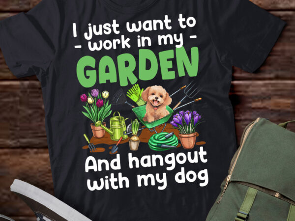 Gardening with my poodle dog plant lover florist gardener t-shirt ltsp