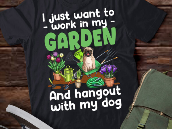 Gardening with my pug dog plant lover florist gardener t-shirt ltsp