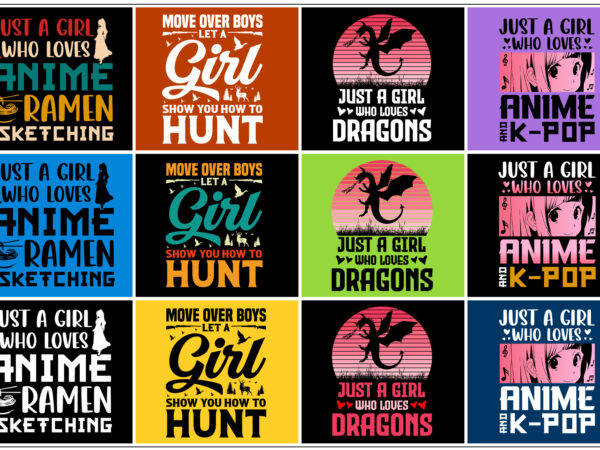 Girl t-shirt design bundle