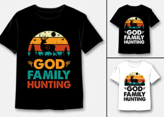 God Family Hunting T-Shirt Design