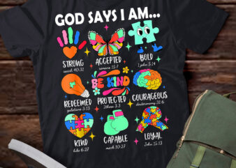 God Says I Am Be Kind Autism Awareness SPED Women Men Kids T-Shirt