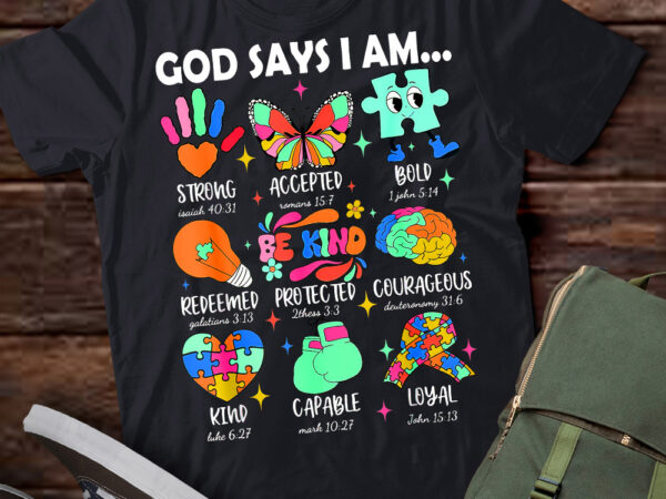 God says i am be kind autism awareness sped women men kids t-shirt