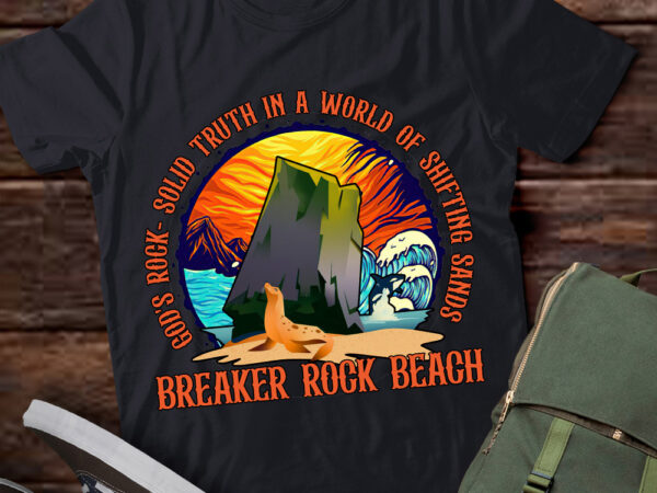 God_s rock-solid retro breaker rock beach vbs 2024 christian t-shirt ltsp