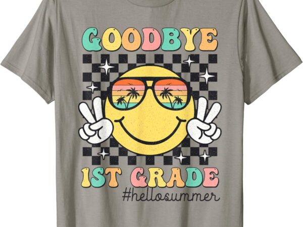 Goodbye 1st grade hello summer last day of school student t-shirt