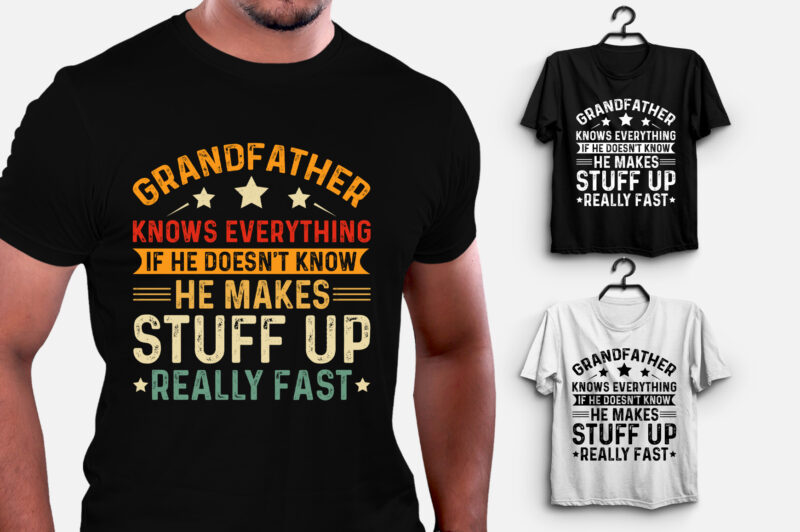 GrandFather Knows Everything T-Shirt Design