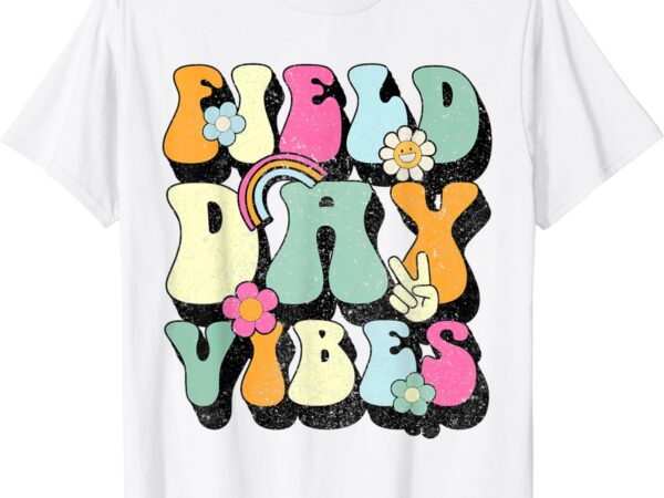 Groovy retro field day vibes funny shirts for teacher kids t-shirt