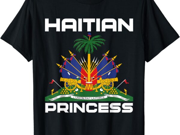 Haitian princess melanin haiti flag princess crown funny t-shirt