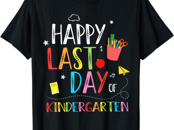 Happy last day of kindergarten hello summer graduation gifts t-shirt