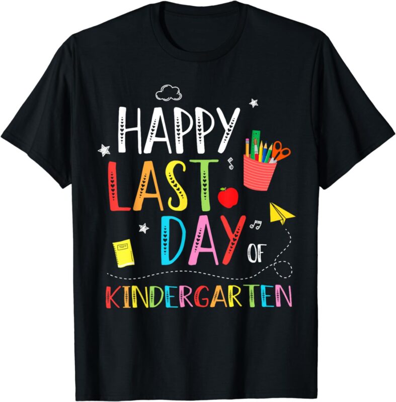 Happy Last Day Of Kindergarten Hello Summer Graduation Gifts T-Shirt