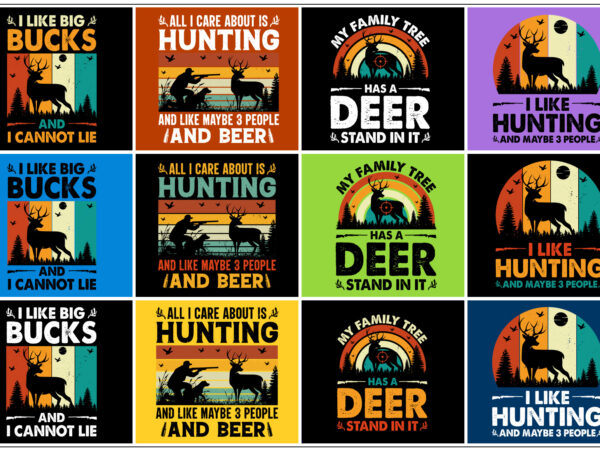 Hunting t-shirt design bundle