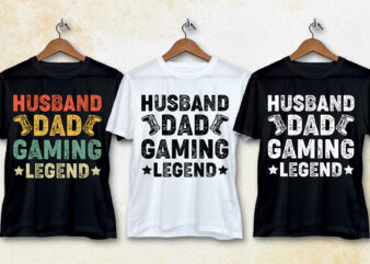 Husband Dad Gaming Legend T-Shirt Design