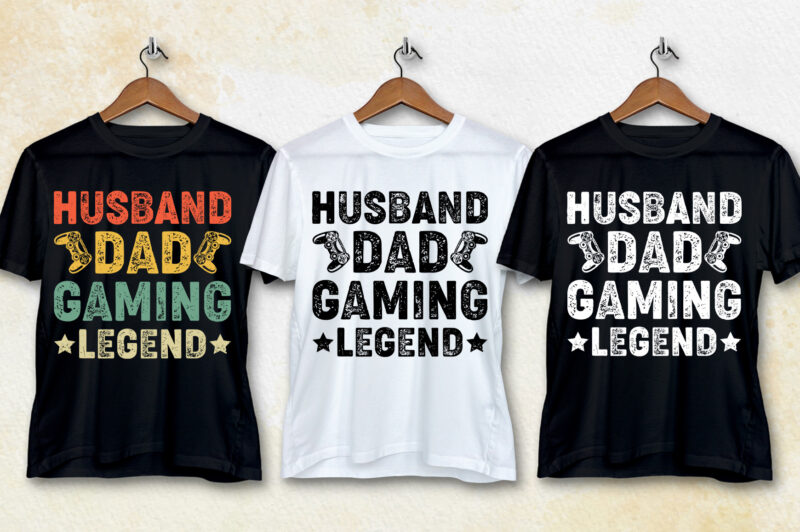 Husband Dad Gaming Legend T-Shirt Design