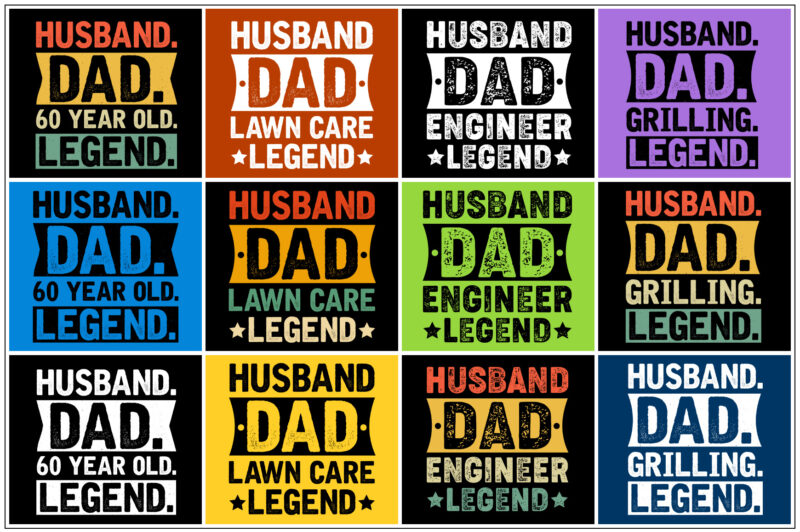 Husband T-Shirt Design Bundle