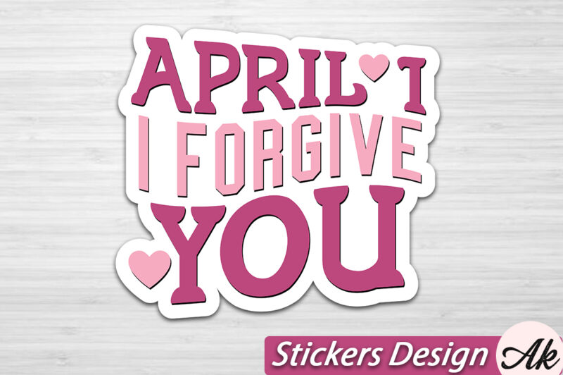 Retro April Fools Day Stickers SVG Bundle