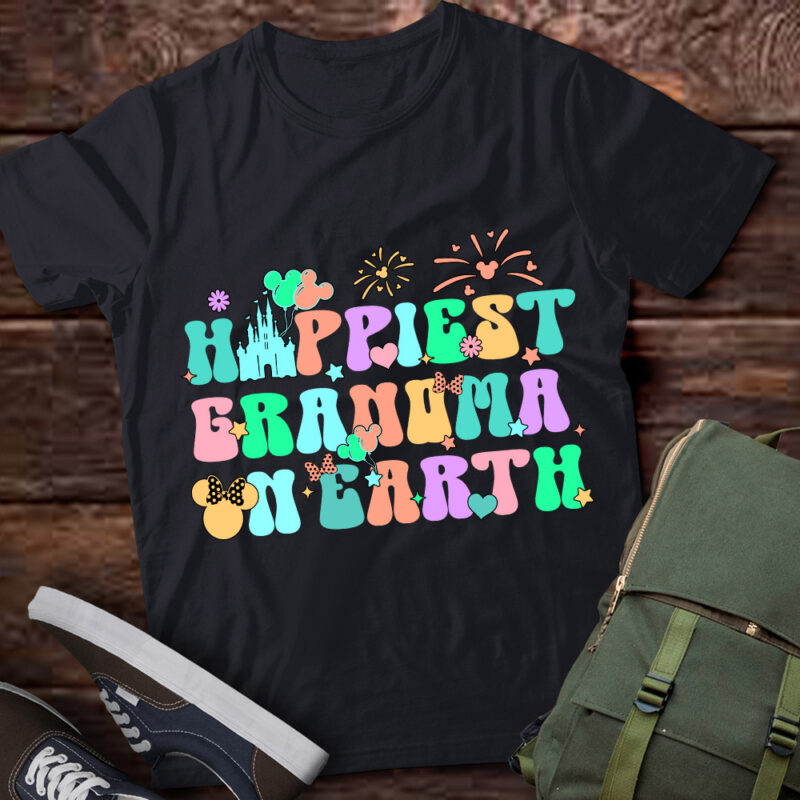 In My Happiest Grandma On Earth Era Groovy Mom Mother_s Day T-Shirt ltsp