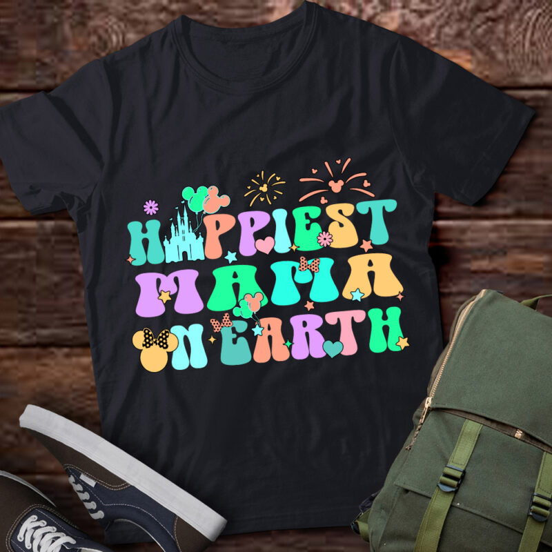 In My Happiest Mama On Earth Era Groovy Mom Mother_s Day T-Shirt ltsp