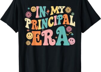 In My Principal Era Groovy School Principal Back To School T-Shirt