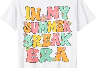 In My Summer Break Era Retro Groovy Summer Break Teacher T-Shirt