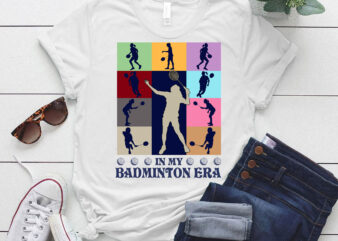 In My badminton Era Retro Vintage badminton Sport Game Day T-Shirt ltsp