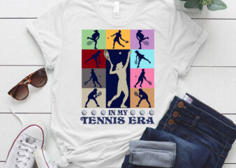 In My tennis Era Retro Vintage tennis Sport Game Day T-Shirt ltsp