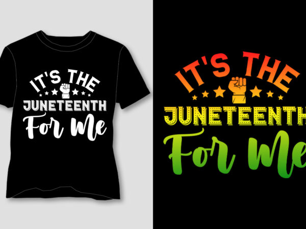 It’s the juneteenth for me t-shirt design
