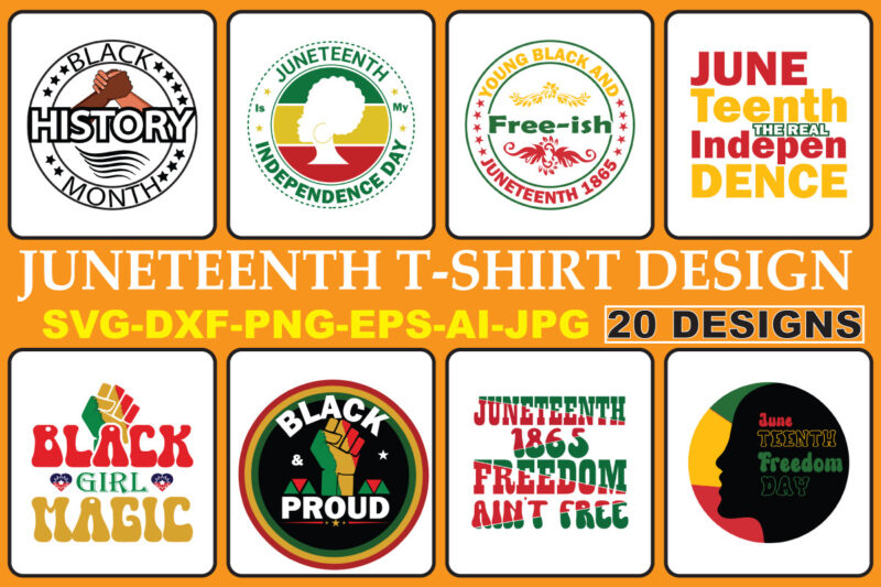 Juneteenth T-Shirt Design Bundle