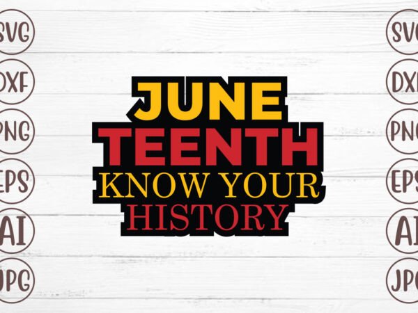 Juneteenth know your history t-shirt design