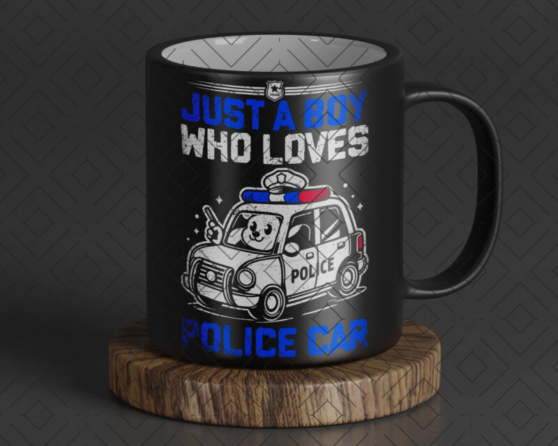 Just A Boy Who Loves Police Car PNG, Thin Blue Line Kids Png, Fathers Day Png, Daddy Png, Patriotic Png, Png Clipart Sublimation Designs