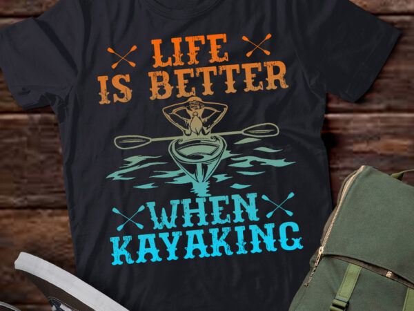 Kayaking design for men women kayaker kayak lover kayaking t-shirt ltsp