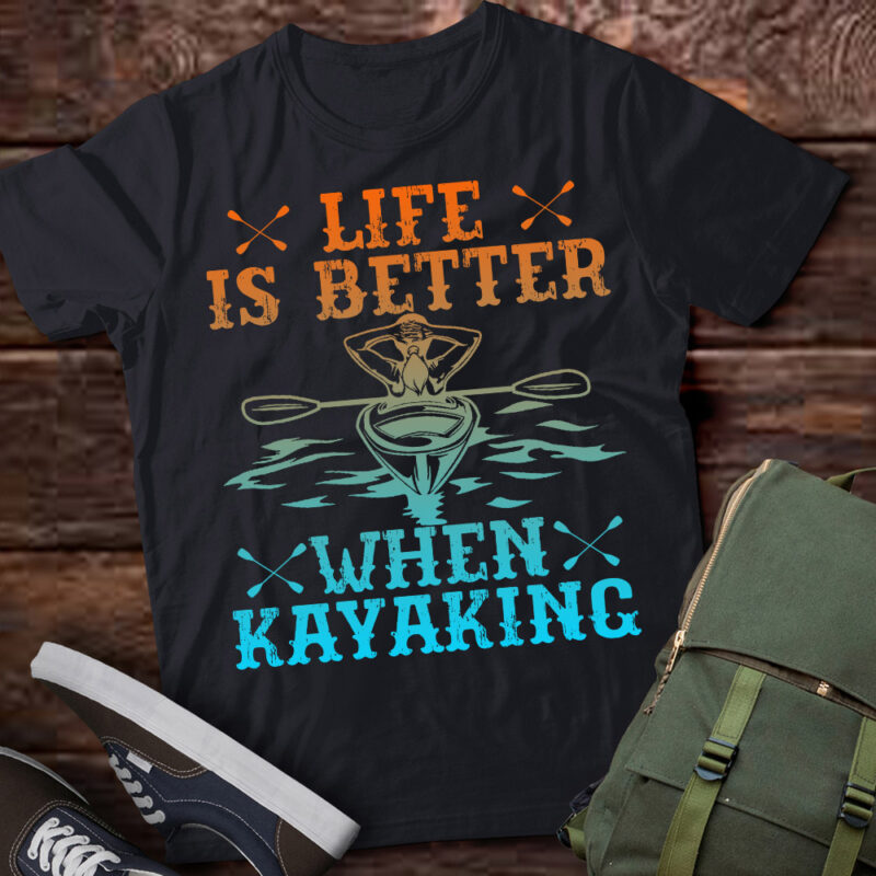 Kayaking Design For Men Women Kayaker Kayak Lover Kayaking T-Shirt ltsp