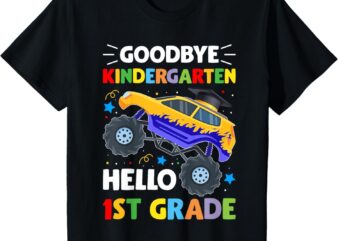 Kids Goodbye Kindergarten Hello First Grade Graduation Class 2024 T-Shirt