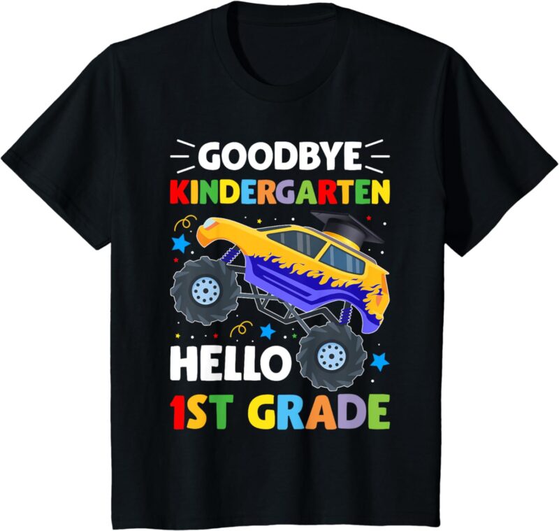 Kids Goodbye Kindergarten Hello First Grade Graduation Class 2024 T-Shirt