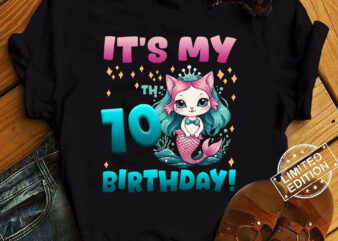 Kids It_s My 10th Mercat Birthday Theme for (10) ten Year Old T-Shirt ltsp