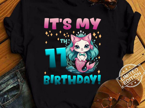 Kids it_s my 11th mercat birthday theme for (11) eleven year old t-shirt ltsp