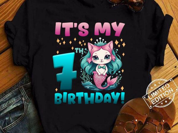 Kids it_s my 7th mercat birthday theme for (7) seven year old t-shirt ltsp