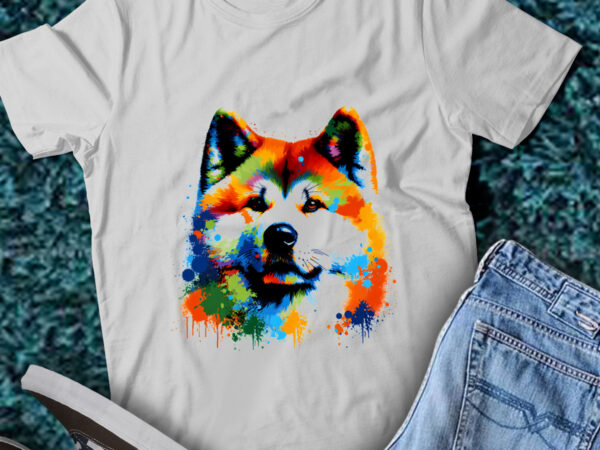 Lt02 new colorful artistic akitas cute pet owner t shirt vector graphic