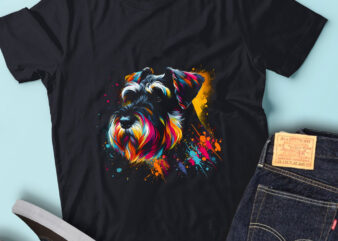 LT05 Cute Colorful Artistic Giant Schnauzer Dog Lover t shirt vector graphic