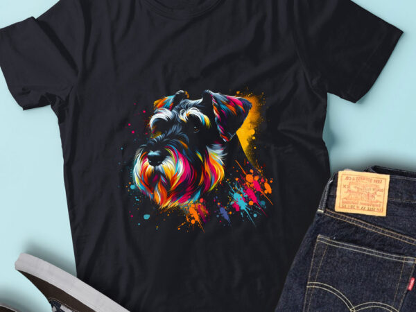 Lt05 cute colorful artistic giant schnauzer dog lover t shirt vector graphic
