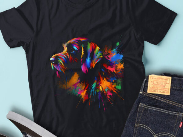 Lt06 colorful artistic german wirehaired pointers t shirt vector graphic