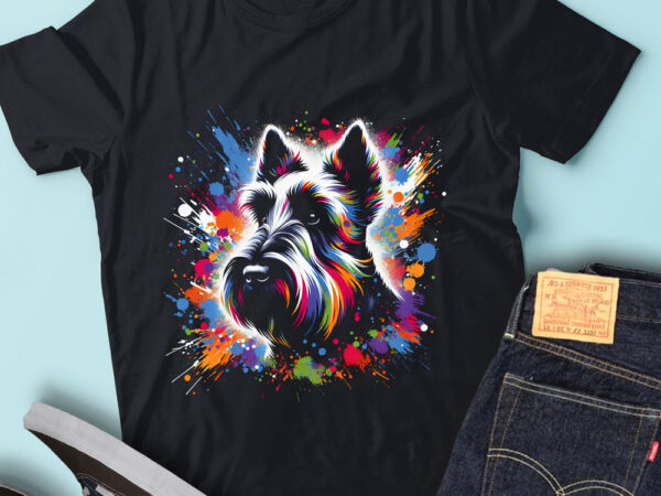 Lt07 colorful artistic scottish terriers funny dog lover t shirt vector graphic