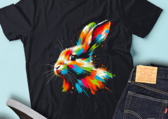 LT08 Colorful Artistic Rabbit Adorable Bunny