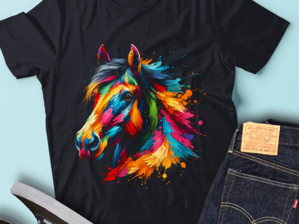 Lt09 colorful artistic horse cute horse lover t shirt vector graphic