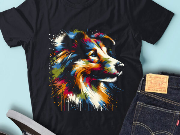 Lt15 colorful artistic collies lover cute border collie t shirt vector graphic