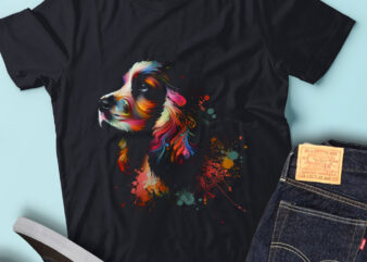 LT16 Colorful Artistic English Cocker Spaniels Cute Puppy t shirt vector graphic