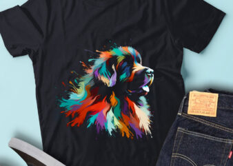 LT18 Cute Colorful Artistic Newfoundlands Funny Puppy