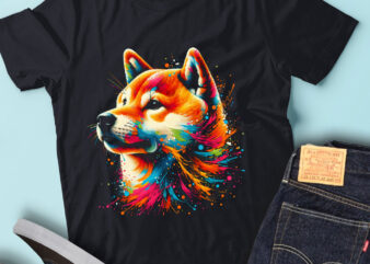 LT19 Colorful Artistic Shiba Inu Shiba Portrait Lover t shirt vector graphic