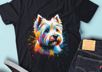 LT21 Colorful Artistic West Highland White Terriers Dog Lover t shirt vector graphic