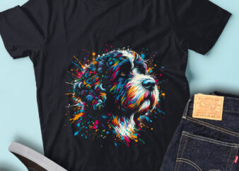LT22 Colorful Artistic Portuguese Water Dogs Colorful Puppy t shirt vector graphic
