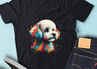 LT23 Colorful Artistic Frises Dog Cute Pet Lover Portrait