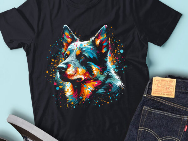 Lt24 colorful artistic australian cattle dogs cute potrait t shirt vector graphic